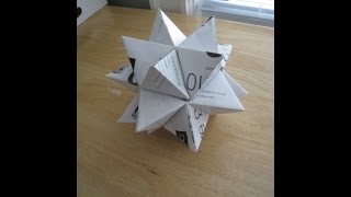 Folding an Equilateral Triangle Tetrahedron amp Stellated Icosahedron [upl. by O'Conner325]