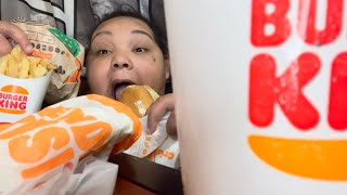 Burger King Mukbang Eating Show [upl. by Lomaj]