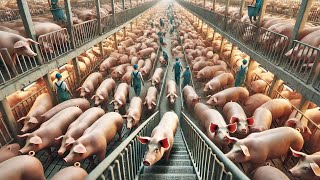 434 Million Pigs Are Raised This Way By Chinese Farmers  Pork Processing [upl. by Mide]