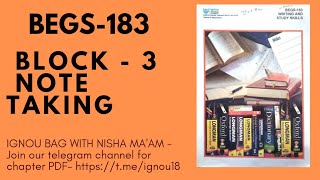 BEGS183  Block 3  Note taking  Writing and study skills  ignoubagwithnisha [upl. by Fausta]