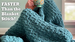 Make in a Day Crochet Chunky Blanket  So EASY 🤩 🧶 [upl. by Sicard]