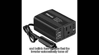 150W Power Inverter 12V DC to 110V AC Car Plug Adapter Outlet Converter [upl. by Danaher]