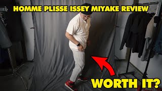 Homme Plisśe Issey Miyake Pleated Trousers  First Impressions Worth it for shorter men  REVIEW [upl. by Phaidra]