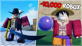 Spending 10000 ROBUX In Different One Piece Roblox Games [upl. by Dosia]