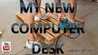 Turning that OLD pallet into your NEW computer desk DIY [upl. by Oneill]