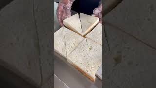 Three layered sandwich making in bulk 🔥 shorts sandwich [upl. by Ysle]