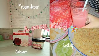 Vlog Cooking Skincare Room decor Aesthetic 𐙚Living aesthetically in my non aesthetic house🇵🇰 [upl. by Enneira]