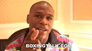 Floyd Mayweather Jr THE ONLY exclusive interview w G Leon before De La Hoya Boxingtalk Classic [upl. by Ahseken]