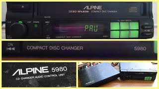 Alpine 5980 CD Compact Disc Changer Vintage Car CD Player With Controller Unit [upl. by Hobbs]