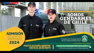 Escuela de Gendarmería abre su proceso de admisión 2024 [upl. by Theona908]