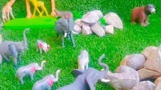 Safari animals toy playset  Toy safari squad  Ep11  IA Mini Farm [upl. by Farleigh]