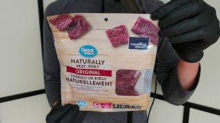 Walmart Great Value BEEF JERKY Review Original [upl. by Mufi]