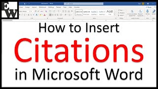 How to Insert Citations in Microsoft Word [upl. by Aiceled]