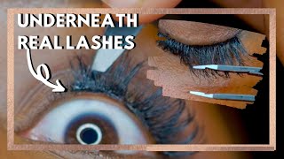 VERY DETAILED Step by Step  How to Apply False Lashes UNDERNEATH Your Lash Line  FAUX INDIVIDUALS [upl. by Netsirhc]