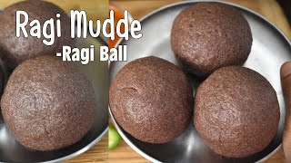 Ragi Mudde Recipe  With Perfect Measurement  Ragi Ball  Finger millet Ball Recipe [upl. by Hodgson367]