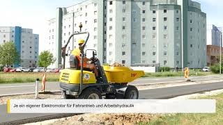 DW15e – Der erste ElektroDumper mit AllradAntrieb von Wacker Neuson [upl. by Ethelda]