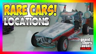 GTA 5  FREE SECRET RARE CARS LOCATIONS IN GTA ONLINE RARE STORABLE CAR SPAWNS GTA 5 Rare Cars [upl. by Annahpos]