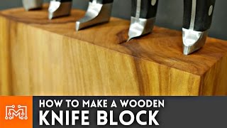 How to make a knife block that can hold your cookbook  Woodworking  I Like To Make Stuff [upl. by Ailadgim711]