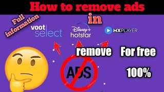 How to remove unwanted ads in voot and games [upl. by Ybur]