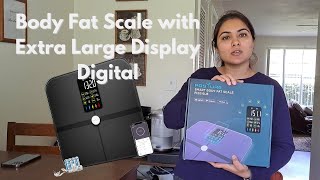 Body Fat Scale Posture Extra Large Display Digital Bathroom Wireless Weight Scale Composition [upl. by Anyg]