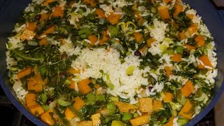 How To Prepare Pumpkin Callaloo Rice [upl. by Aida]