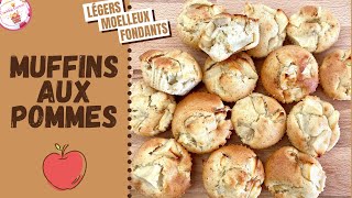 MUFFINS aux POMMES 🍎 SIMPLE et DÉLICIEUX [upl. by Thera]