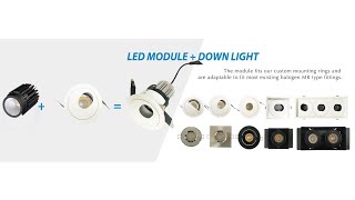 Waterproof MR16 Led module downlight  IP65 MR16 GU10 led spotlights  IP65 led module downlights [upl. by Htesil]