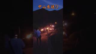 小豆島〜中山虫送り〜 shorts 小豆島 田んぼ 虫送り 松明 行事 中山 山 sparkle [upl. by Dranreb]