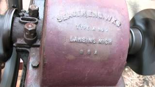 OldsSeager Model 3A 45HP hitandmiss stationary engine c 1910 [upl. by Wie]