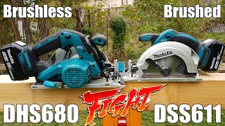 Makita DSS611 VS Makita DHS680 18V Circular Saws [upl. by Anomahs]