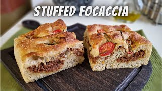 You Need to Try This Stuffed Focaccia Bread ASAP  Easy amp Delicious Recipe [upl. by Enilamme]