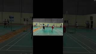 quotCross court deceptive drop shotquotDoubles Badminton [upl. by Selby]