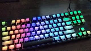 Blank translucent side printed keycaps on a Coolermaster Masterkeys Pro S [upl. by Asseret]