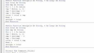 Visual Basic Simple String Encryption amp Decryption in 24 lines [upl. by Zuleika]