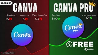 Canva Pro Free Lifetime 2024  How To Get Canva Pro Free For Lifetime  Class 01  Bin Umar Tech [upl. by Leira713]