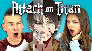 TEENS REACT TO ATTACK ON TITAN [upl. by Eelyme]