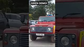 Cumbria Fire and Rescue Service Land Rover boat car siren demo [upl. by Mahda]