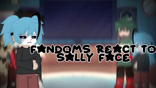 fandoms react to…sally face 25 bxku [upl. by Aamsa]