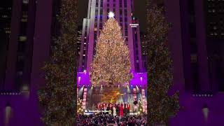 Encendido del árbol de navidad en Nueva York shorts [upl. by Hairahcaz275]