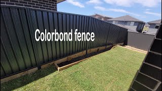 Colorbond fence Installation How to do fence installation How to build a fence for garden fence [upl. by Armington]