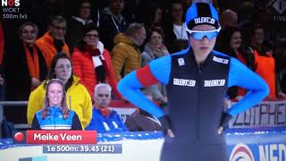 Kwalificatie schaatsen Thialf Heerenveen vrouwen 500 meter datum 28 oktober jaar 2023 [upl. by Aigil992]