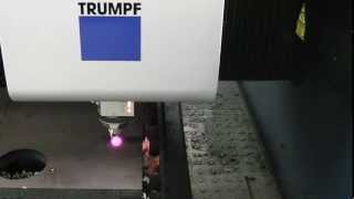 TruLaser 5030 fiber Cutting 1 Inch Thick Plate [upl. by Aicelet]