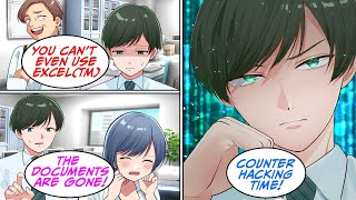 Manga Dub I pretend to be inept but help a beautiful boss when documents are gone RomCom [upl. by Jody]