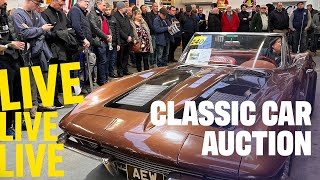 LIVE CLASSIC CAR AUCTION Day Two of Anglia Car Auctions January 2024 sale [upl. by Ezekiel]