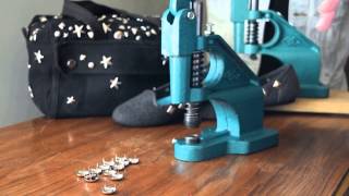 DIY How To Set Studs Fast Easy Way to Stud Clothing [upl. by Kyrstin]