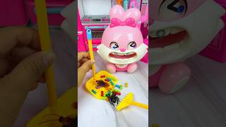 Satisfying with Unboxing amp Review Miniature Cute Pink Rabbit Cleaning Set Toys ASMR Videos [upl. by Okemak]