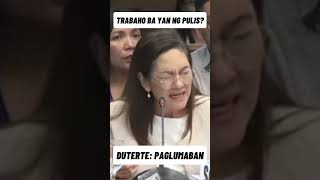 RISA HONTIVEROS TO DUTERTE BAKIT SIR YAN BA ANG TRABAHO NG PULIShouseofrepresentative duterte [upl. by Malanie]