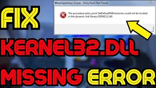 Fix KERNEL32dll is Missing or Not Found In Windows 1110 ❌Not Found Error 💻✅ [upl. by Zumstein423]