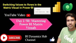 Day 250  Switching Values to Rows in the Matrix Visual in Power BI [upl. by Lockwood]