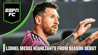 HIGHLIGHTS from Lionel Messi’s 2024 MLS regular season debut  ESPN FC [upl. by Eelahc511]